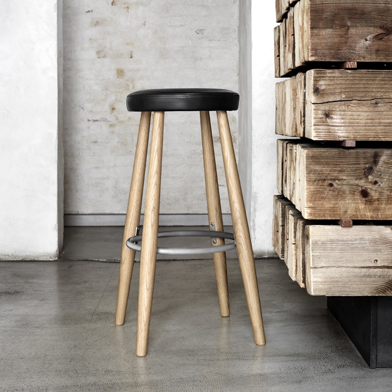 CH56 Stool, CH58 Stool, Ch56 Upholstered Barstool, CH58 Upholstered Barstool, CH56 Stool Designed by Hans J. Wegner, CH58 Stool Designed by Hans J, Wegner 