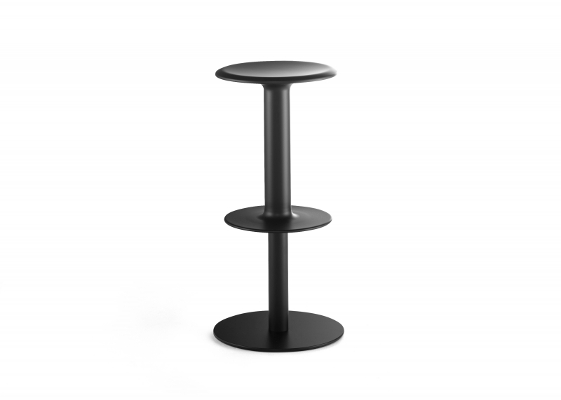 Rev stool designed by Adam Cornish, Nau design spun metal stool, Rev Bar stool