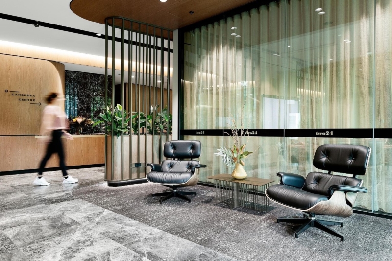 QIC Two24 Conference Centra 224 Bunda St, Eames Lounge chairs by Herman Miller