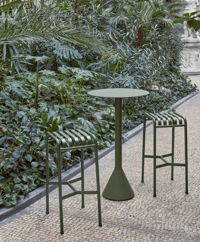 Palissade Bar Stool designed by  Ronan and Erwan Bouroullec for HAY, HAY Palissade Outdoor, HAY Palissade Stool
