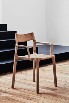Molloy dining chair with arms designed by Adam Goodrum, NAU Molloy chair with arms by Adam Goodrum 